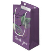 Elegant Lavender Greenery Wedding Favor Gift Bag Klein Cadeauzakje (Voorkant Gekanteld)