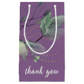 Elegant Lavender Greenery Wedding Favor Gift Bag Klein Cadeauzakje (Voorkant)