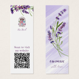 Elegant Lavender Handmade with Love Product Kaart