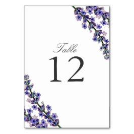 Elegant Lavender Huwelijk Tafel Nummerkaart Kaart
