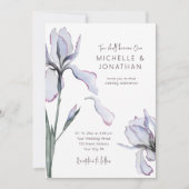 Elegant Lavender Iris Floral Christelijk Wedding Kaart (Voorkant)