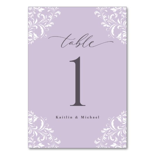 Elegant Lavender  Klassieke kleine bruiloft Kaart (Achterkant)