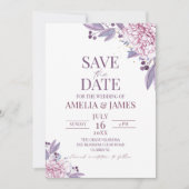 Elegant Lavender Lila Photo Arch Boho Invitation Kaart (Voorkant)