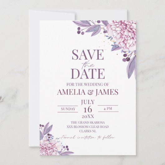 Elegant Lavender Lila Photo Arch Boho Invitation Kaart (Voorkant)