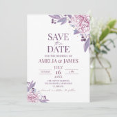 Elegant Lavender Lila Photo Arch Boho Invitation Kaart (Staand voorkant)