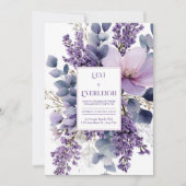 Elegant Lavender Lilac Eucalyptus Watercolor Kaart (Voorkant)
