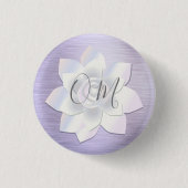 Elegant Lavender Lotus OM Ronde Button 3,2 Cm (Voorkant)