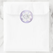 Elegant Lavender Lotus OM Ronde Sticker (Tas)