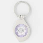 Elegant Lavender Lotus OM Sleutelhanger (Voorkant)