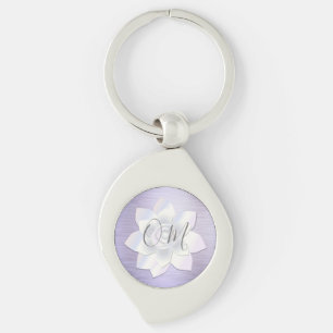 Elegant Lavender Lotus OM Sleutelhanger
