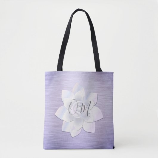 Elegant Lavender Lotus OM Tote Bag (Voorkant)