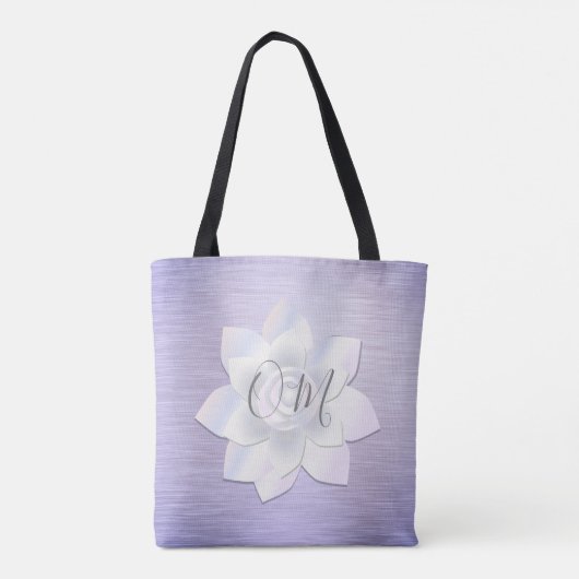 Elegant Lavender Lotus OM Tote Bag (Achterkant)
