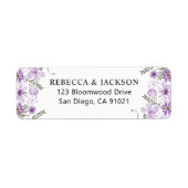 Elegant Lavender Mauve Return Address Label (Voorkant)