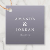 Elegant Lavender Minimalist Names Bedankjes Labels (Voorkant)
