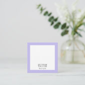 Elegant Lavender Modern Square Visitekaartjes (Staand voorkant)