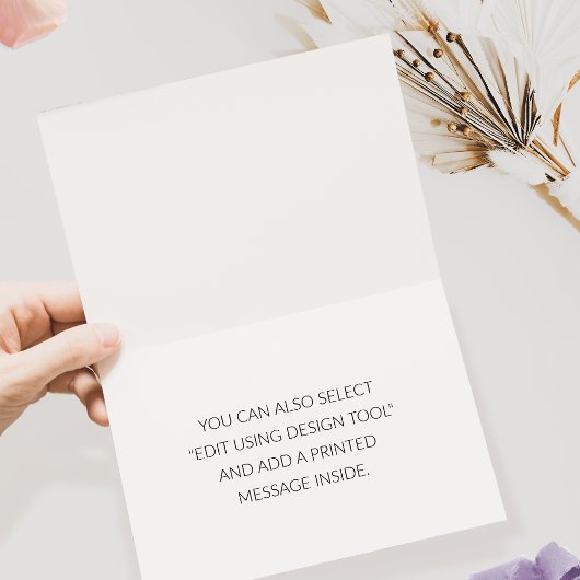 Elegant Lavender Monogram, Waterverf Wedding Bedankkaart