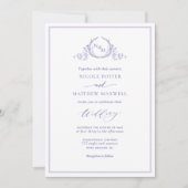 Elegant Lavender Monogram Weddenschap Kaart (Voorkant)