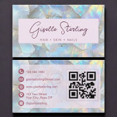 Elegant Lavender Opal QR Code Professional Visitekaartje