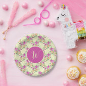 Elegant  Lavender Paars Floral Pattern Papieren Bordje (Feest)