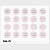 Elegant Lavender Paars Personalized Wedding Ronde Sticker (Vel)