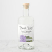 Elegant Lavender Paars Roos Weddenschap Hartelijk  Likeurfles Etiket (Voorkant)