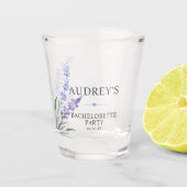Elegant Lavender Paarse Bachelorette Party Shot Glas (Voorkant)