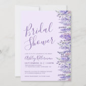 Elegant Lavender Paarse Floral Vrijgezellenfeest Kaart (Voorkant)