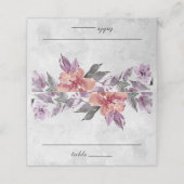 Elegant Lavender Peach Floral Waterverf Plaatskaartje (Buitenkant ongevouwen)