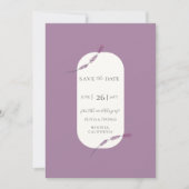 Elegant Lavender Plant Photo Weddenschap Save the  Kaart (Voorkant)