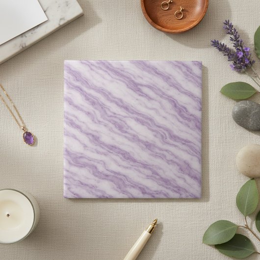 Elegant Lavender Purple Marble - Luxurious Swirl Tegeltje