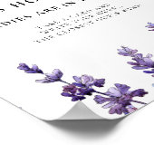 Elegant lavender Raad hoeveel Baby shower spel Poster (Hoek)