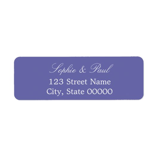 Elegant Lavender Return Address Label (Voorkant)