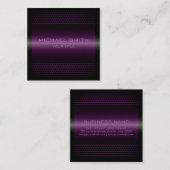 Elegant lavender Roestvrij metaal Vierkante Visitekaartje (Voorkant / Achterkant)