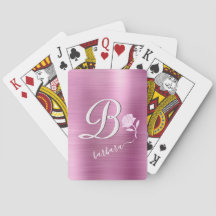 Elegant Lavender & Roze Aangepast monogram Naam Ro