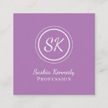 Elegant Lavender Script Professional Monogram