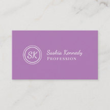 Elegant Lavender Script Professional Monogram