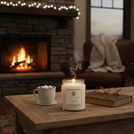 Elegant Lavender Soy Wax Candle Business Label