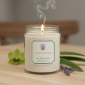 Elegant Lavender Soy Wax Candle Business Label