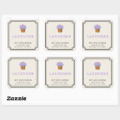 Elegant Lavender Soy Wax Candle Business Label (Vel)