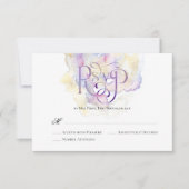 Elegant Lavender Splash Wedding RSVP (Voorkant)