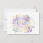 Elegant Lavender Splash Wedding RSVP (Achterkant)