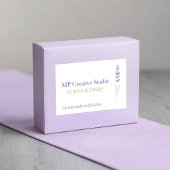 Elegant Lavender Sprig Botanical Design  Voedselcontainer Etiket