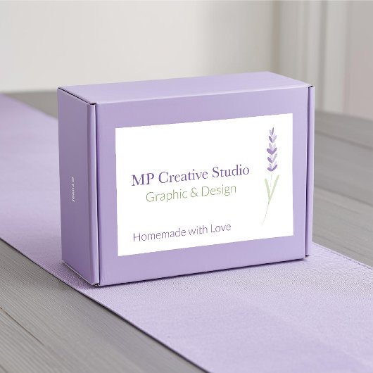 Elegant Lavender Sprig Botanical Design  Voedselcontainer Etiket