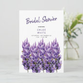 Elegant Lavender Stems Vrijgezellenfeest Kaart (Staand voorkant)