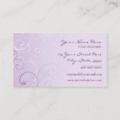 Elegant Lavender Swirls Visitekaartjes (Achterkant)