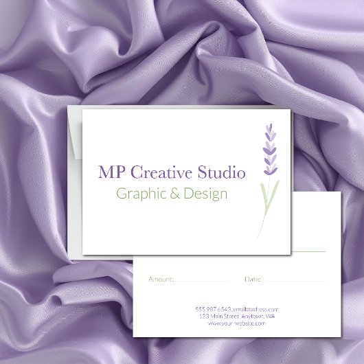 Elegant Lavender Tak Botanisch Ontwerp