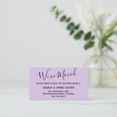 Elegant, Lavender Typografie "We hebben ons verpla Visitekaartje (Staand voorkant)