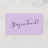 Elegant, Lavender Typografie "We hebben ons verpla Visitekaartje (Achterkant)