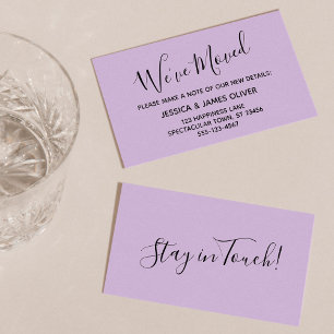 Elegant, Lavender Typografie "We hebben ons verpla Visitekaartje