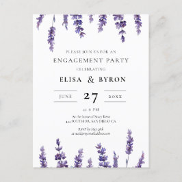 Elegant lavender-verlofpartij briefkaart